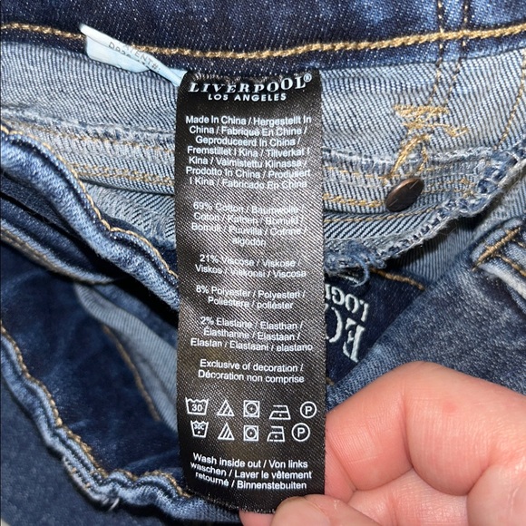 Liverpool Gia Glider High Rise Distressed Skinny Jeans in Westler Wash Sz 12/31 - Picture 6 of 9